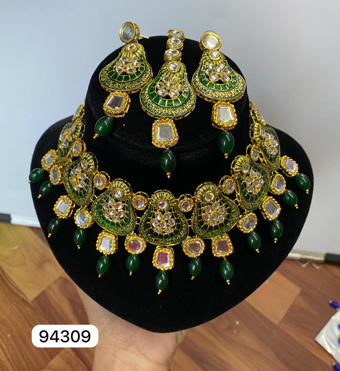 Royal Kundan Meenakari Necklace Set - My Store