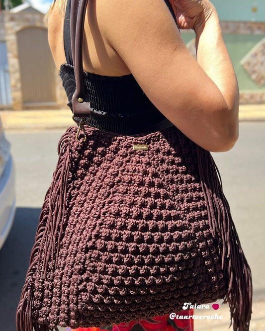 Tiara Boho Fringe Crochet Shoulder Bag - My Store