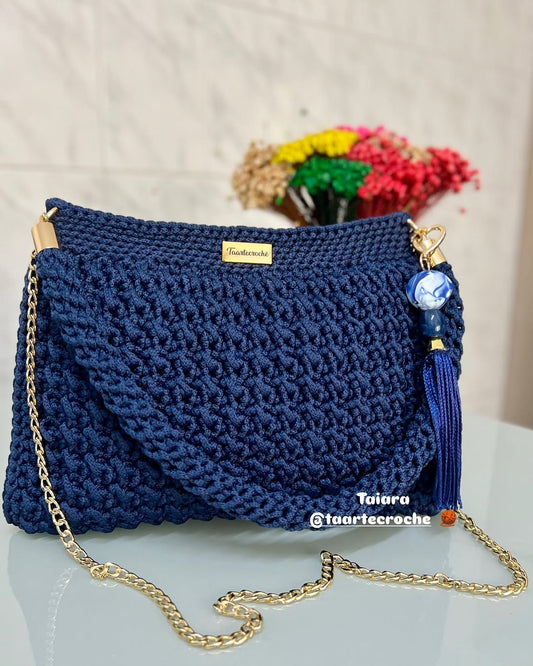 Handmade Crochet Clutch with Chain Strap - My Store