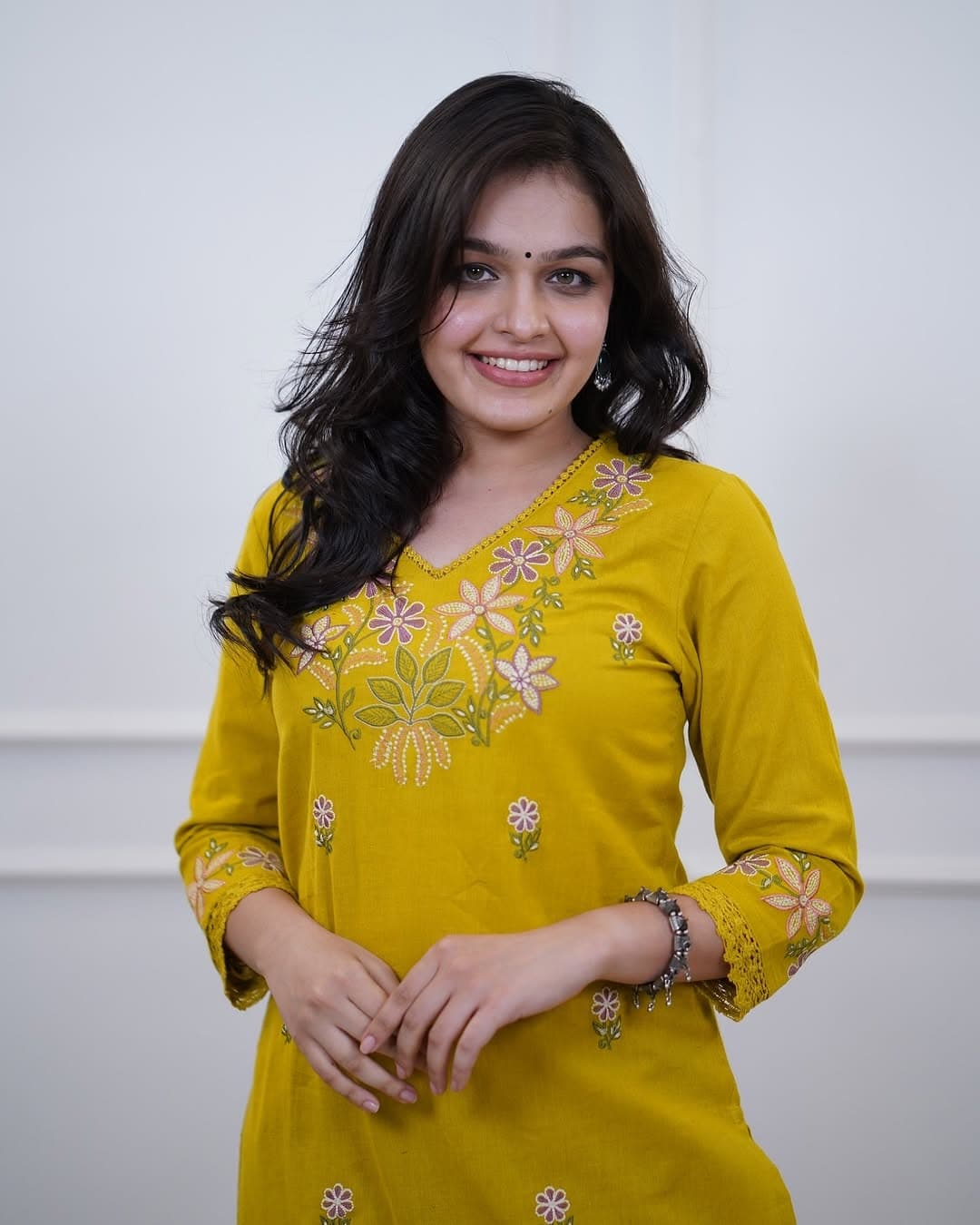 Pure Cotton Slub Kurta Pant plazo - yellow - My Store