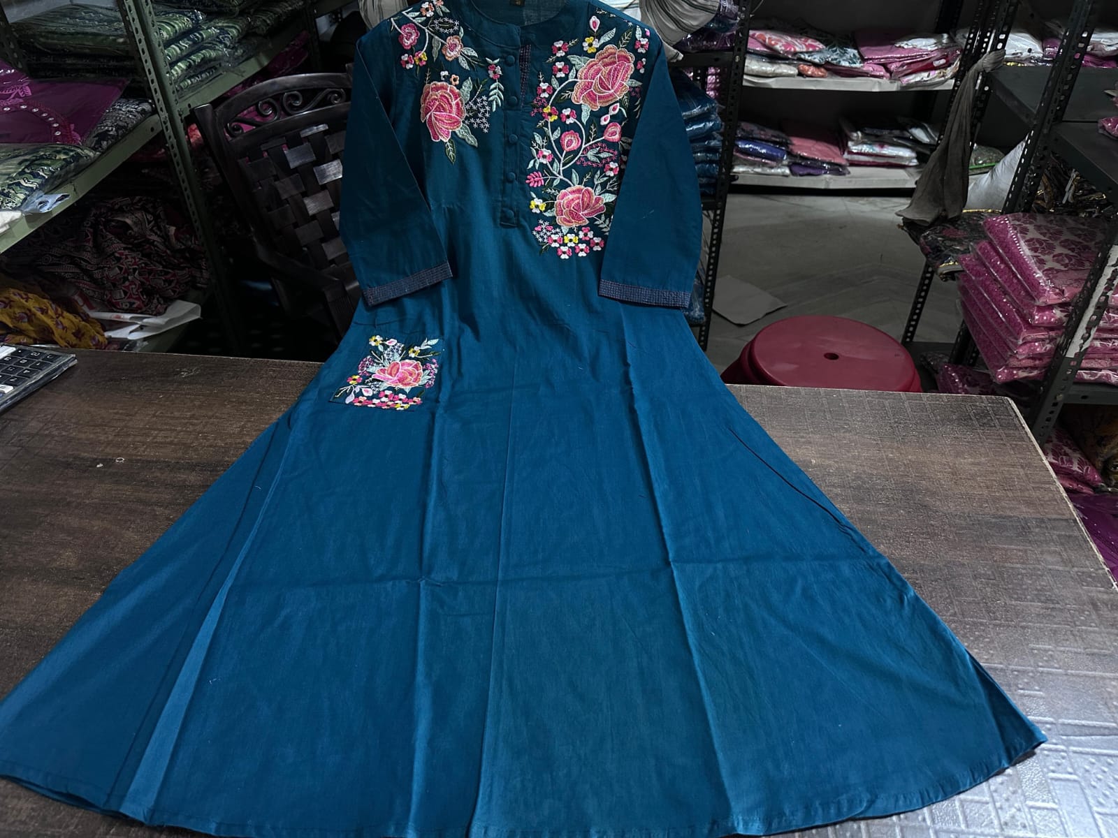 ethnic Heavy Cotton Pure fine Cotton fabric Embroidery - My Store