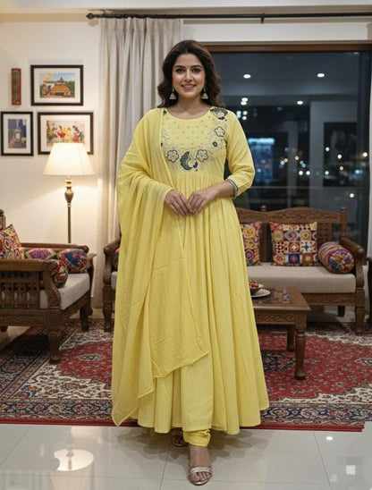 Beautiful Pure cotton Kurta pant with dupatta sets - My Store