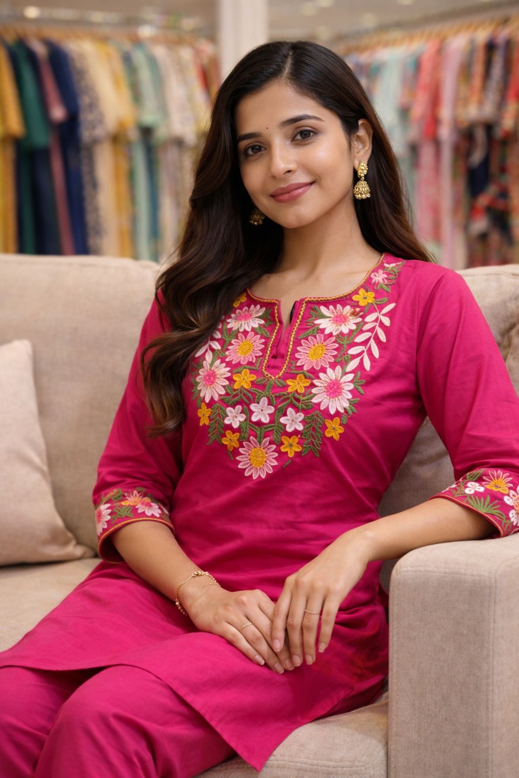 Aesthetic Cotton Embroidered Co-ord Set - My Store