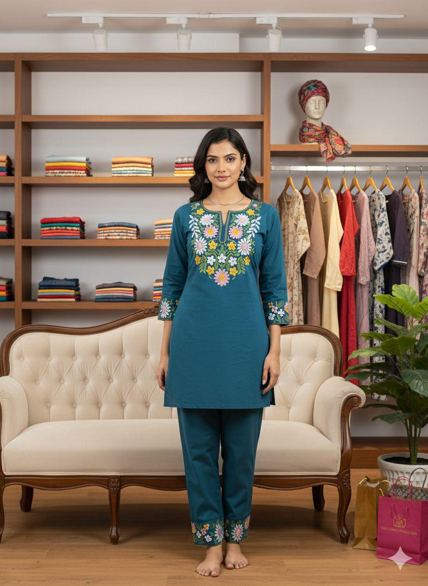 Everyday Elegant Cotton Co-ord Set - My Store