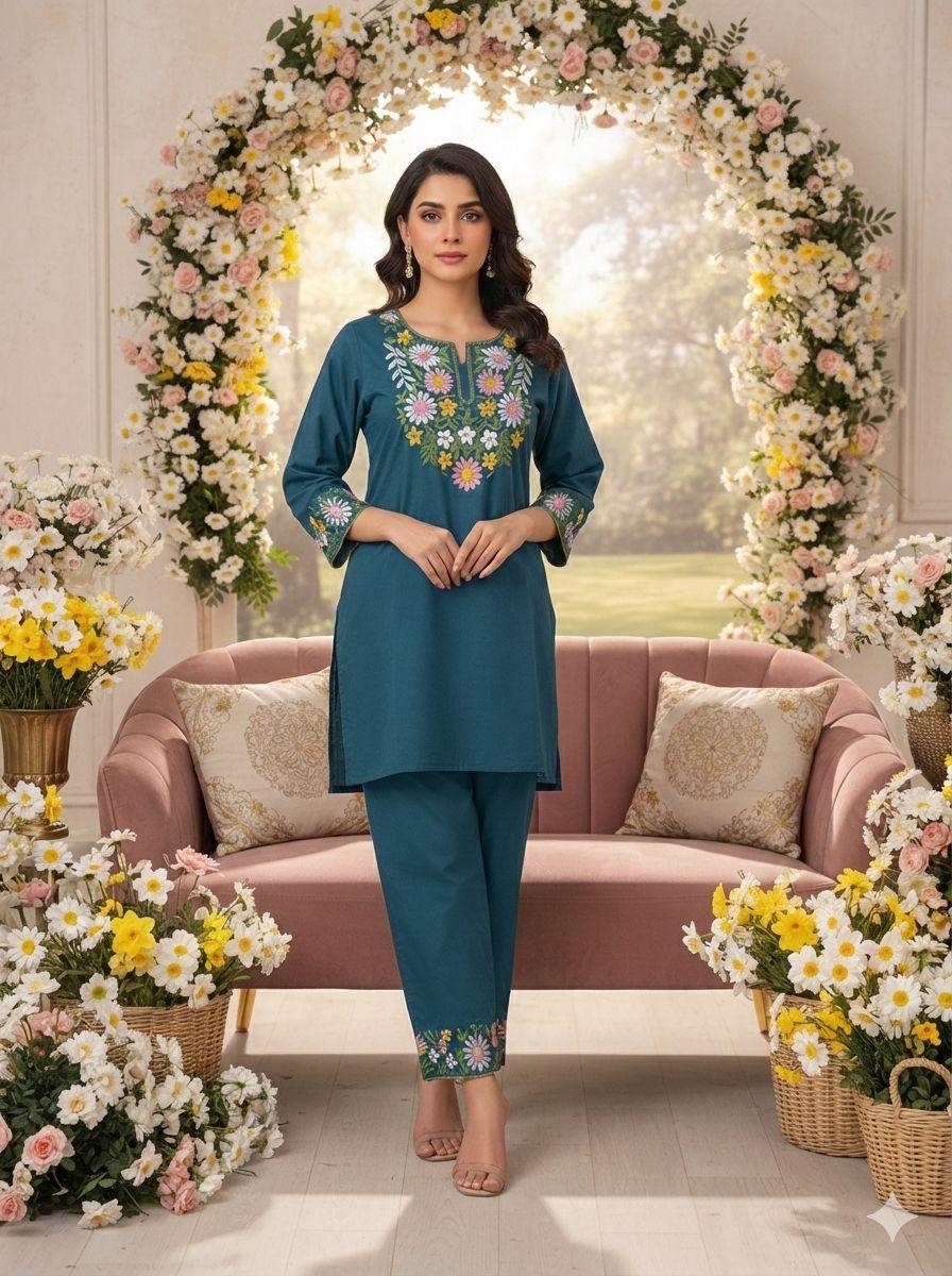 Everyday Elegant Cotton Co-ord Set - My Store