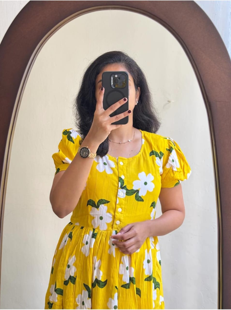 Beautiful ikkat print Cotton Full Flair Middy Gown - My Store