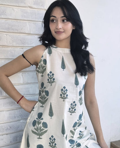 Premium Floral Fine cotton Flex kurti Palazza set - My Store