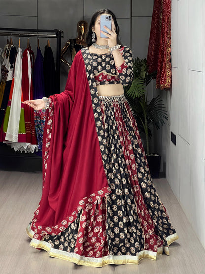 Traditional Ajarakh Prints Chaniya Choli - My Store