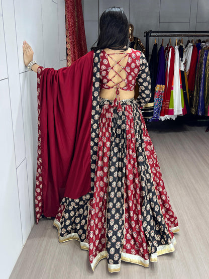 Traditional Ajarakh Prints Chaniya Choli - My Store