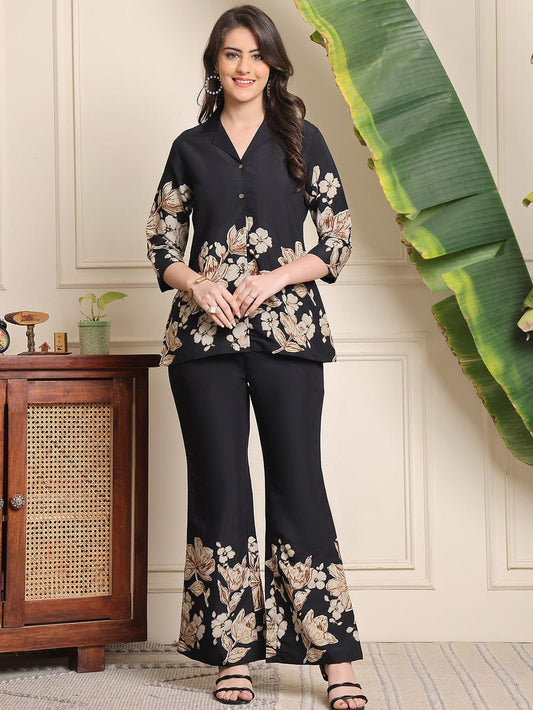 Collar Co-Ord set - black - My Store