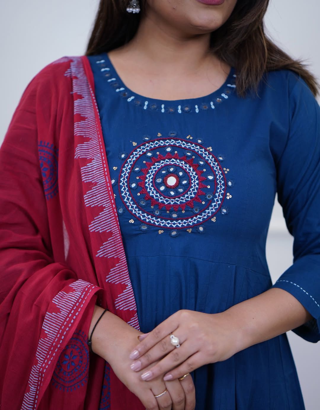 ANARKALI KURTA PANT WITH DUPPATA SET - My Store