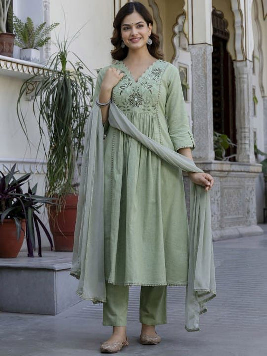 KURTA PANT WITH DUPPATA SET - My Store