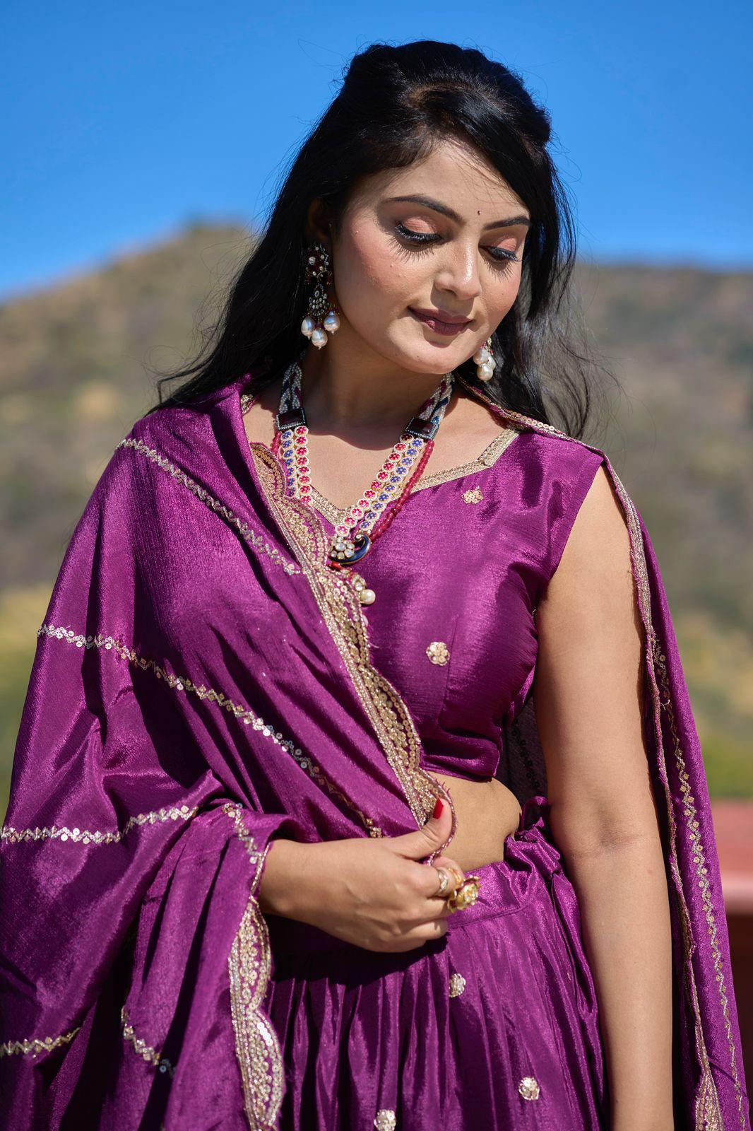 Classical silk Embroidery Lehenga - My Store