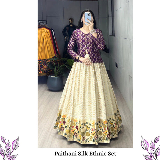 Silk Ethnic Plathian Cord sets lehnga choli