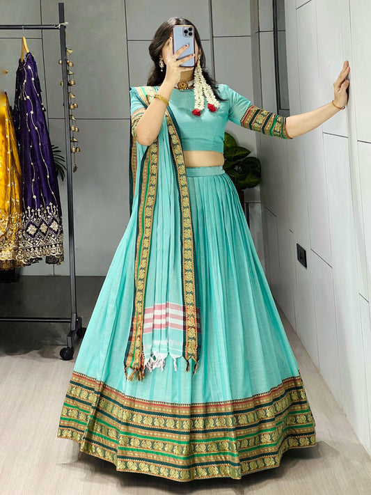 Pure Chanderi Cotton Lehenga - My Store