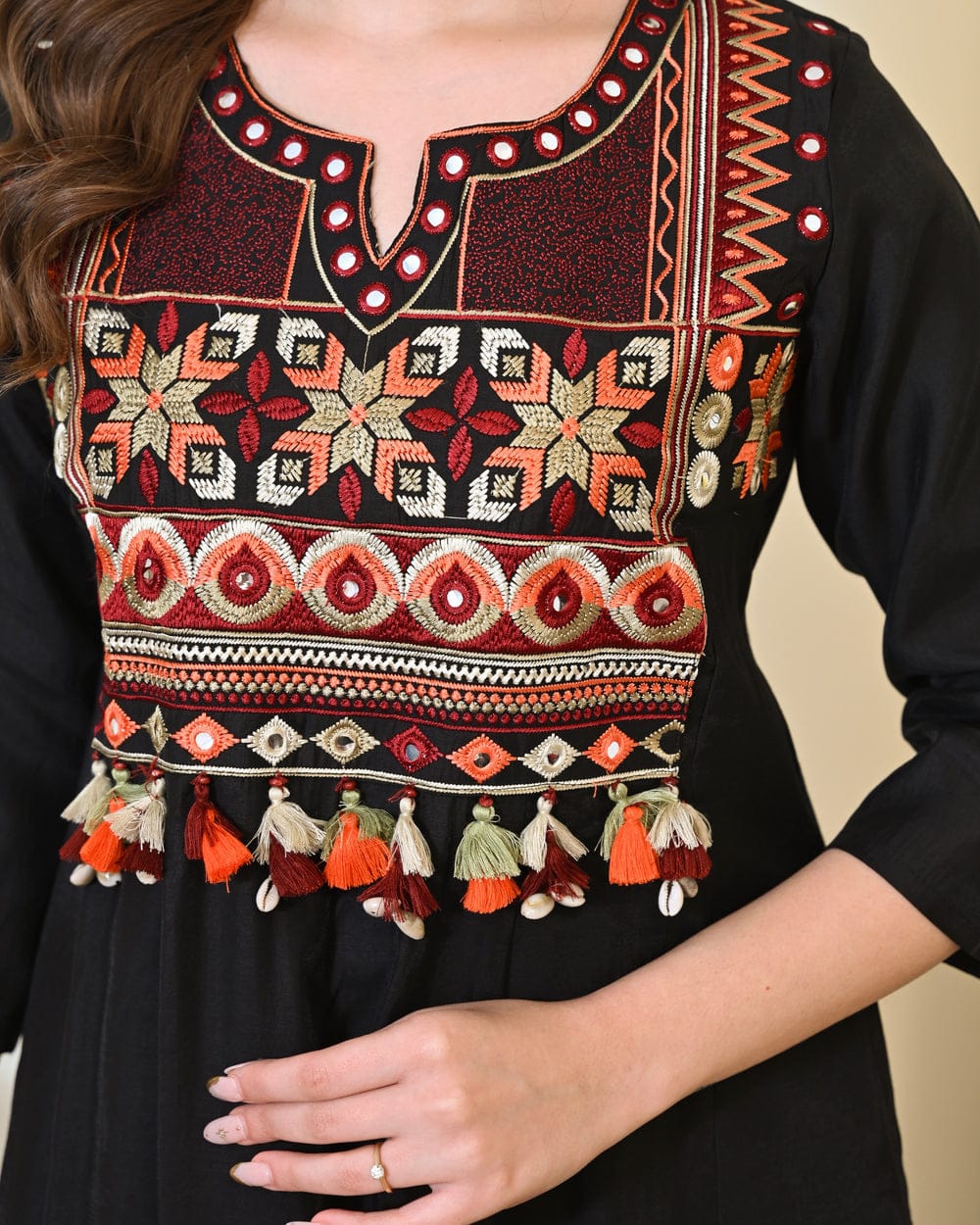 Maroon embroidered Anarkali kurta set with matching dupatta, featuring intricate embroidery and traditional design.