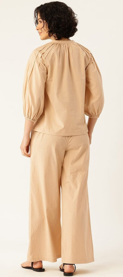 SWAANA GREEN EMBROIDERED CO-ORD SET - My Store