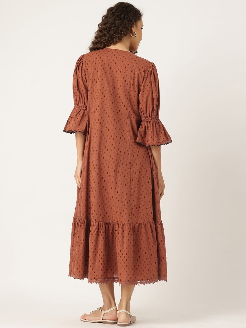 CELIA OLIVE BROWN DRESS - My Store