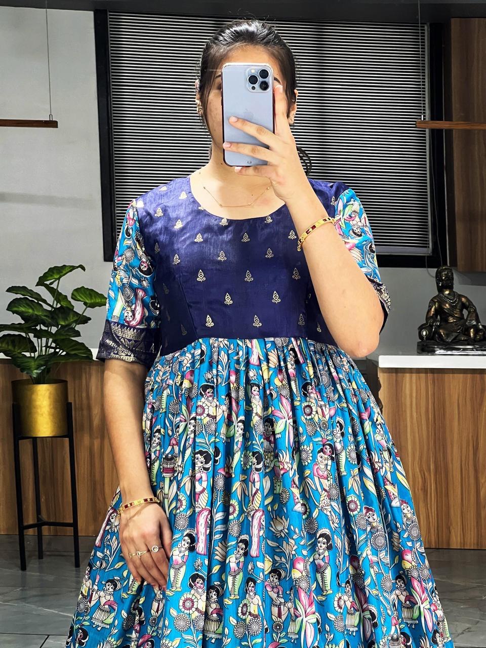 Latest Trendy Kalamkari Gowns - My Store