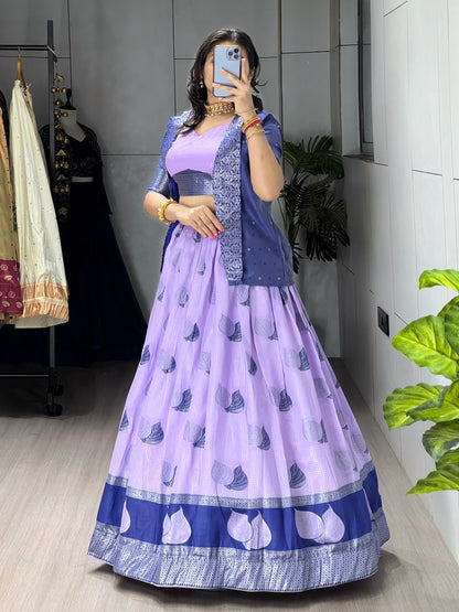 A rich silk Koti-jacket-Lehenga Sets - My Store