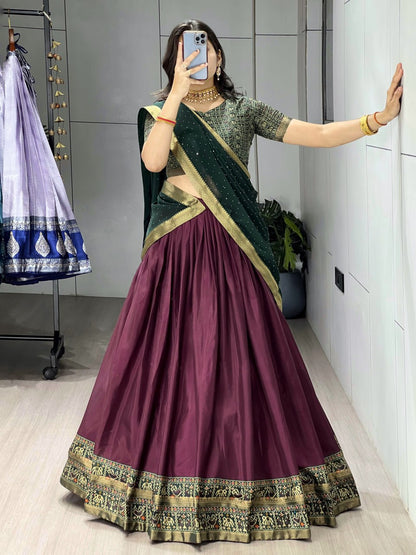 Traditional Patola-Cotton Silk Lehenga - My Store