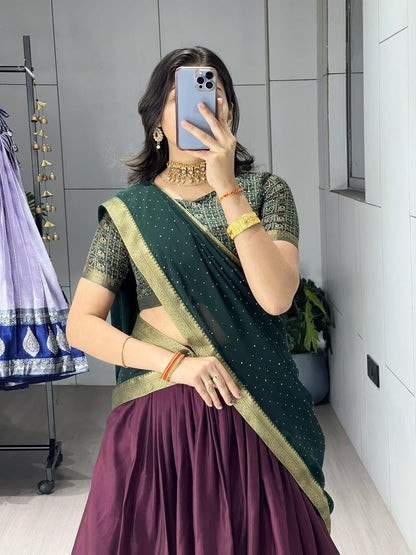 Traditional Patola-Cotton Silk Lehenga - My Store