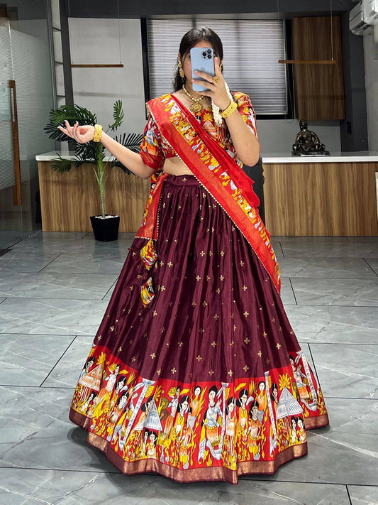 Kathak Kalamkari Lehenga Collection - My Store