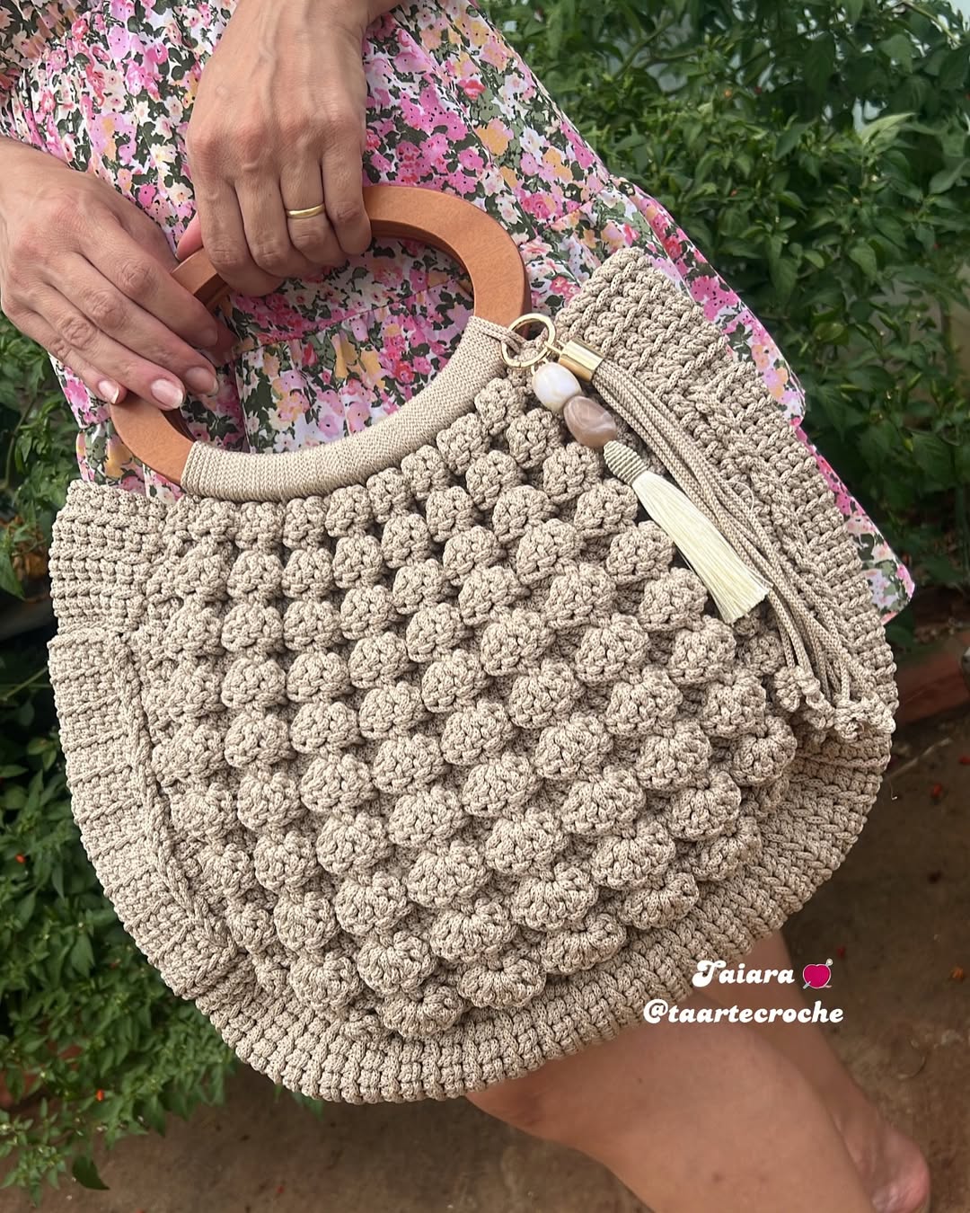 Paris Weave Crochet Handbag - My Store