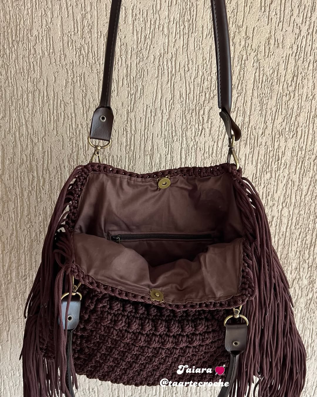 Handmade Crochet Fringe Shoulder Bag - My Store