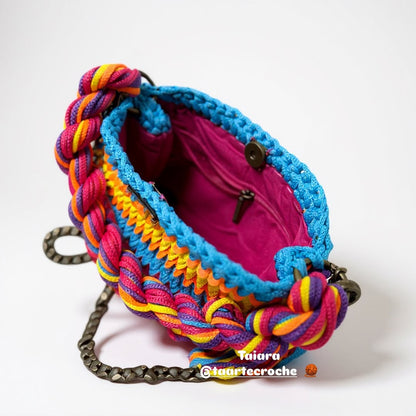 Handmade Colorful Crochet Shoulder Bag - My Store