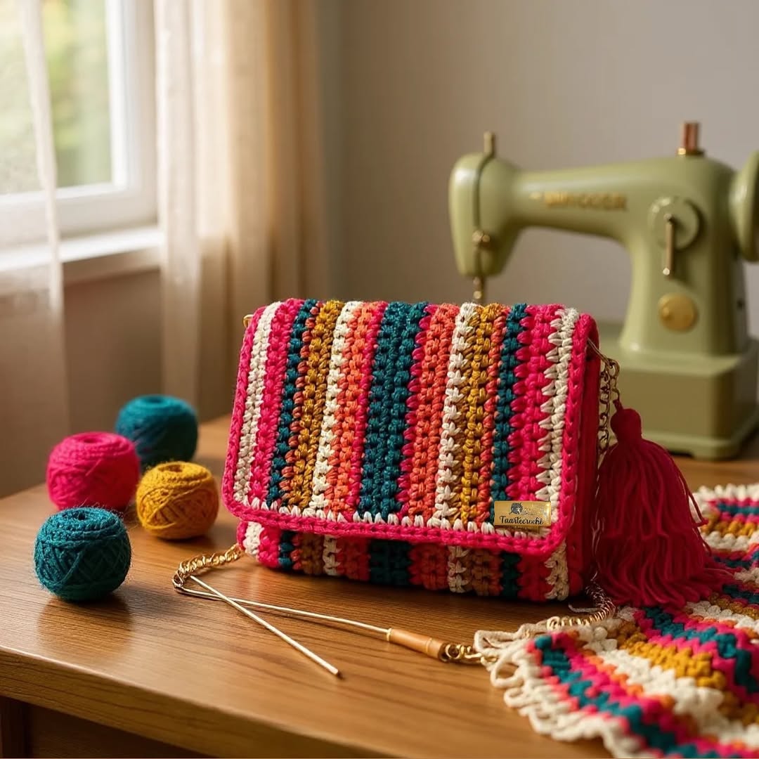 RangRiya Boho Crochet Sling Bag - My Store