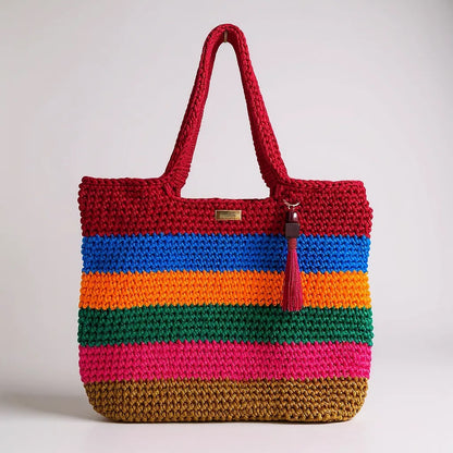 Rainbow Aura Crochet Tote Bag - My Store