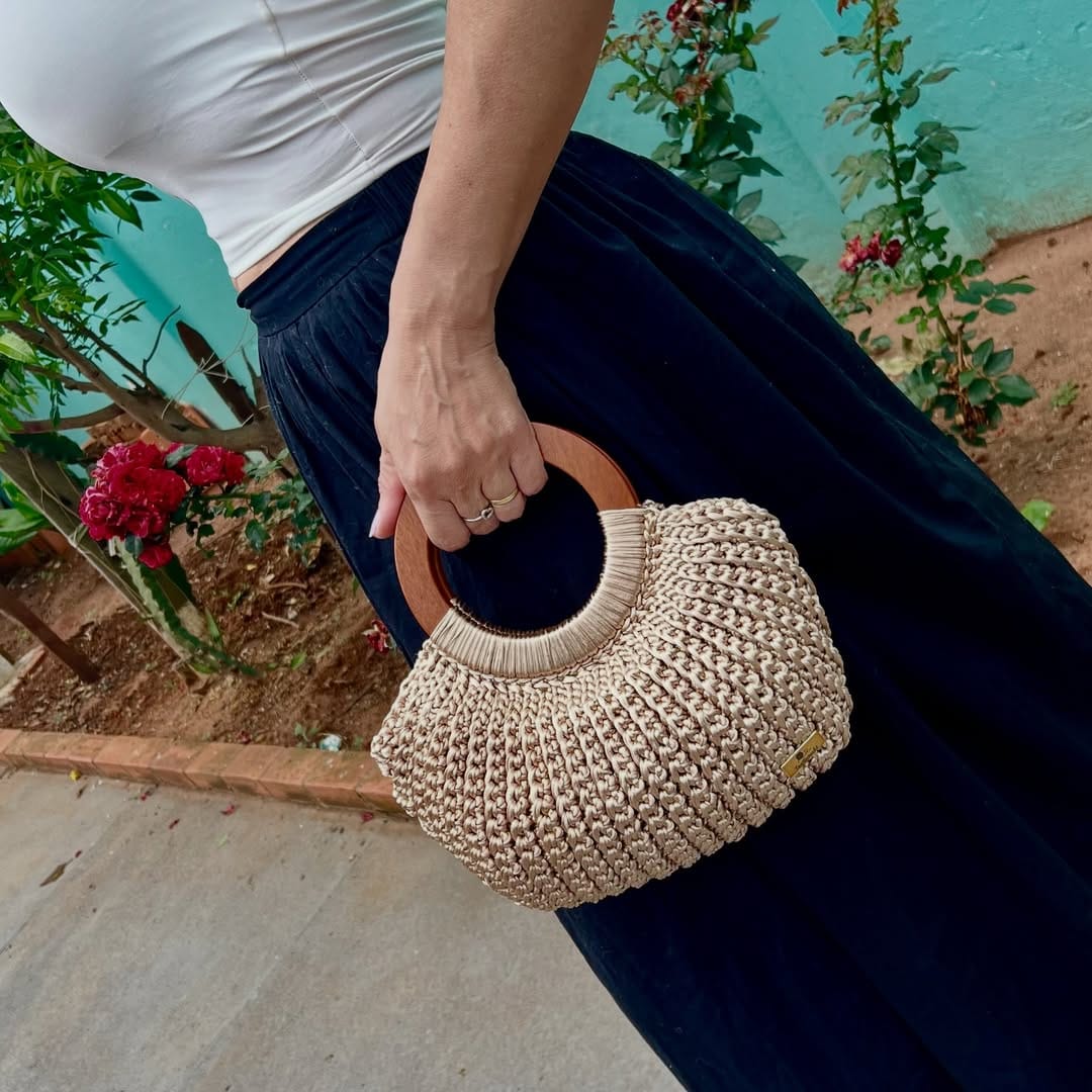 Ivory Bloom Crochet Handbag - My Store