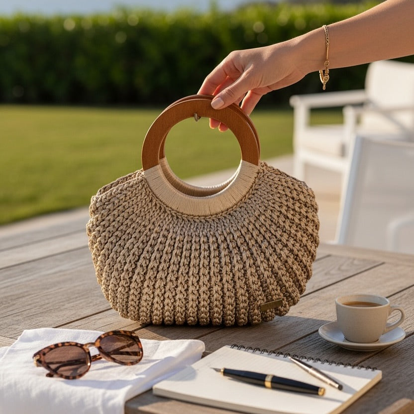 Ivory Bloom Crochet Handbag - My Store