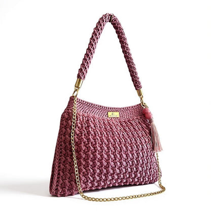 Blush Café Crochet Handbag - My Store