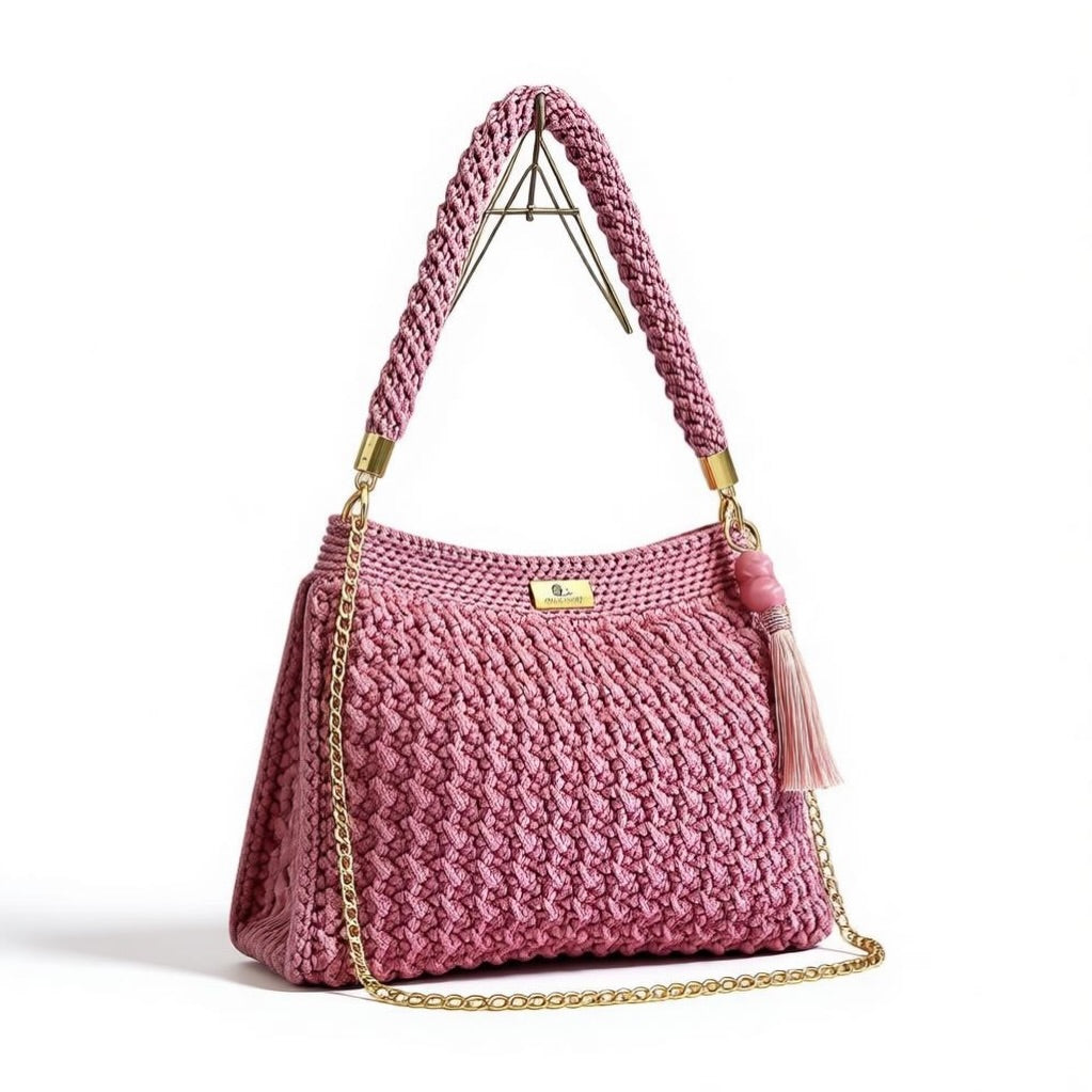 Blush Café Crochet Handbag - My Store
