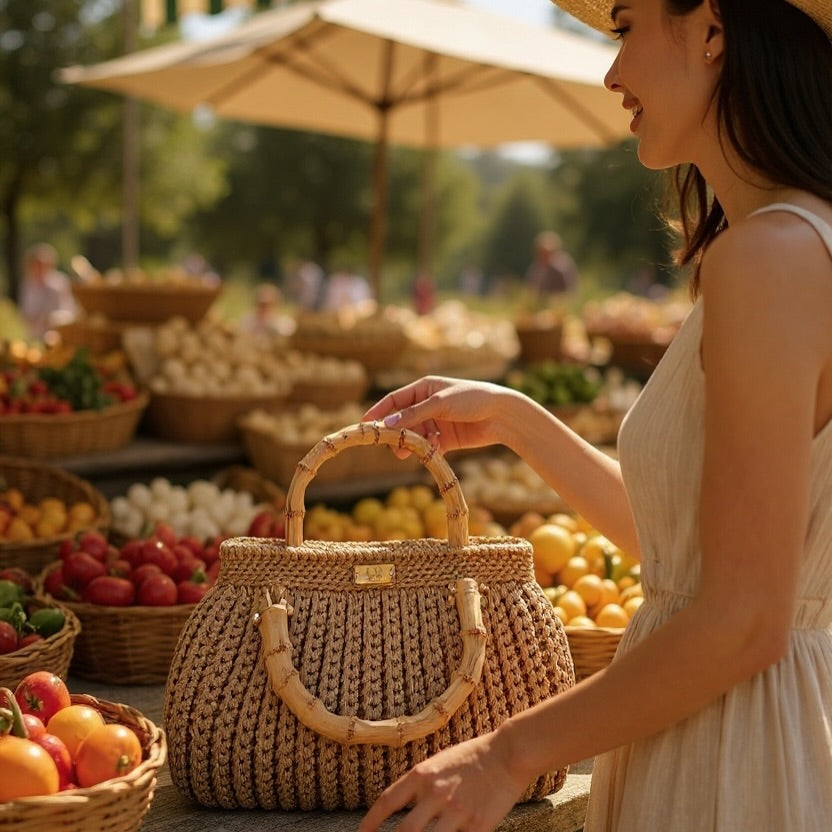Sunlit Riviera Crochet Handbag - My Store