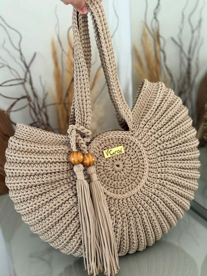 Handmade Crochet Boho Shoulder Bag - My Store
