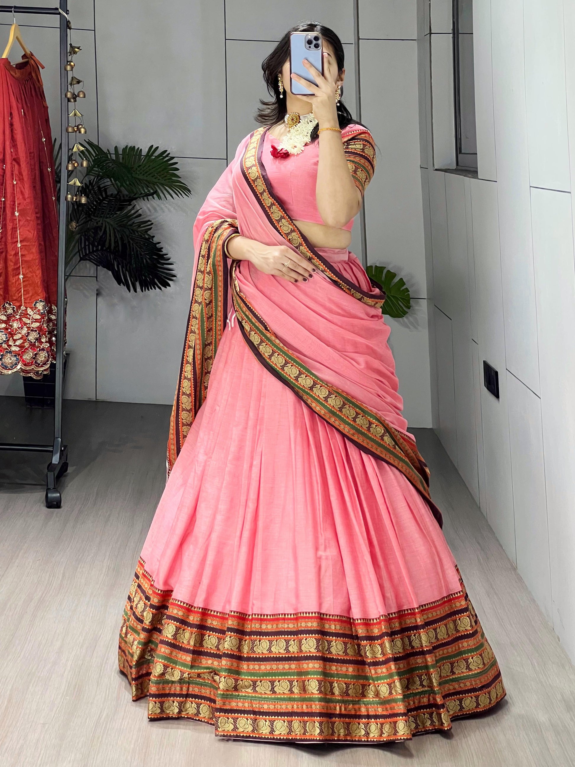 Pure Chanderi Cotton Lehenga - My Store
