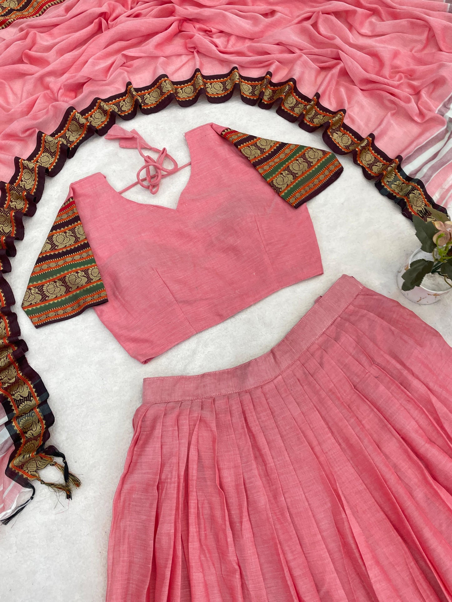 Pure Chanderi Cotton Lehenga - My Store